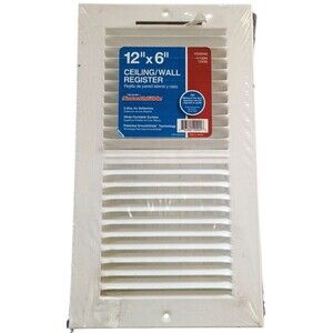 Ceiling Wall Register TruAire Smooth Glide 2 Way Air Deflection White 12x6 H102M